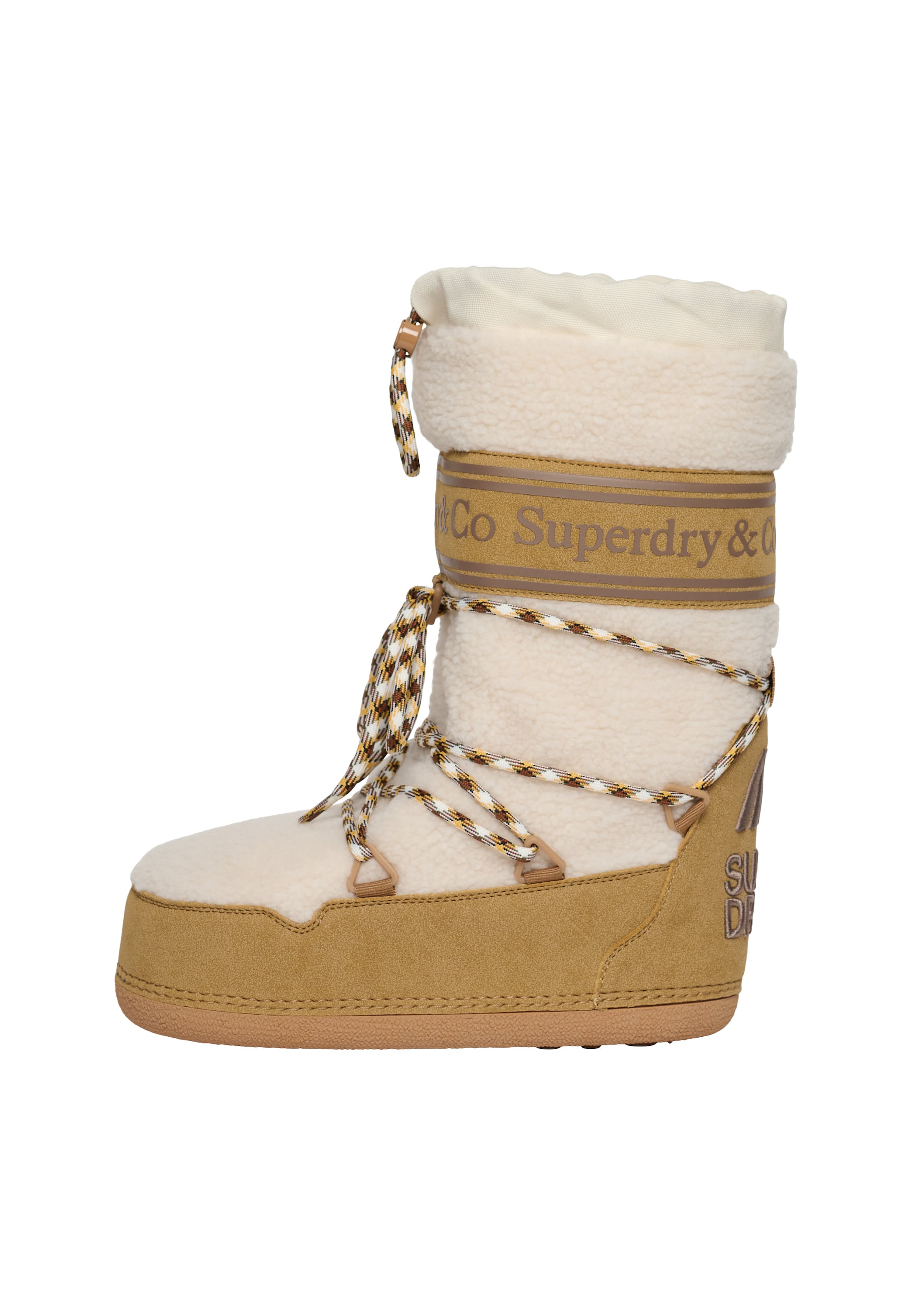 Superdry & Co Laarzen in Beige: voorkant