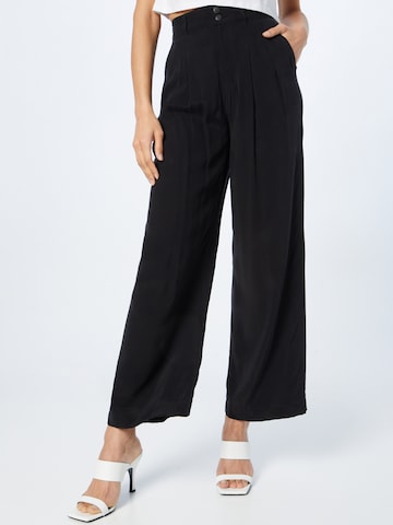 DENHAM Wide leg Trousers 'SOPHIA' in Black: front