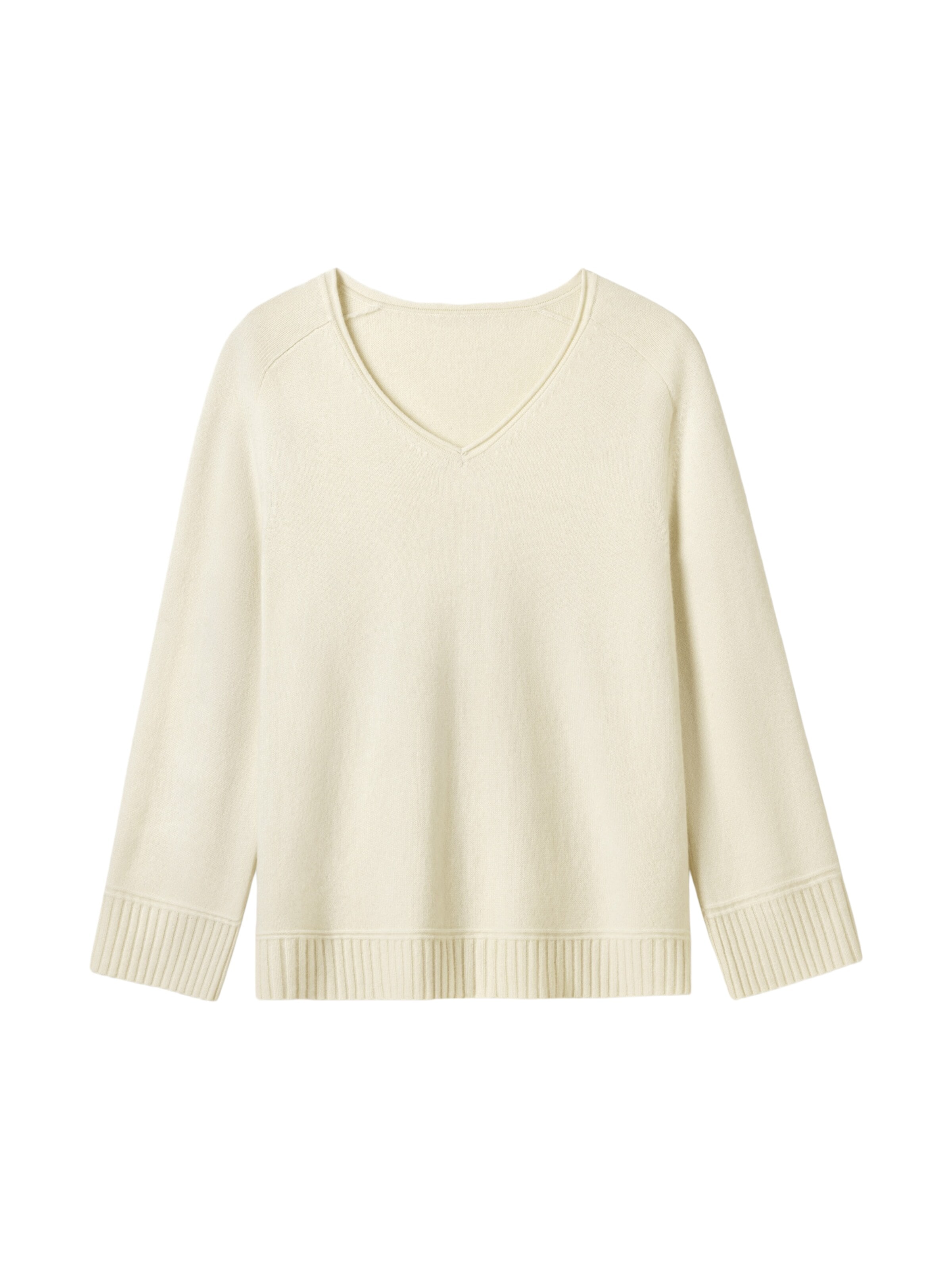 Lilysilk - Jersey 'Bootneck-Pullover aus gebürstetem Kaschmir' en blanco: frente