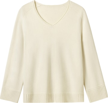 Lilysilk - Jersey 'Bootneck-Pullover aus gebürstetem Kaschmir' en blanco: frente