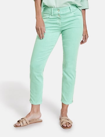 Coupe slim Jean 'Best4me' GERRY WEBER en vert : devant