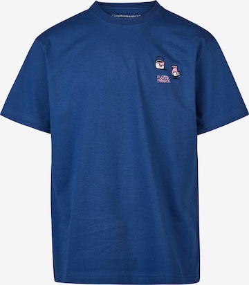 T-Shirt 'Painters' Cleptomanicx en bleu : devant