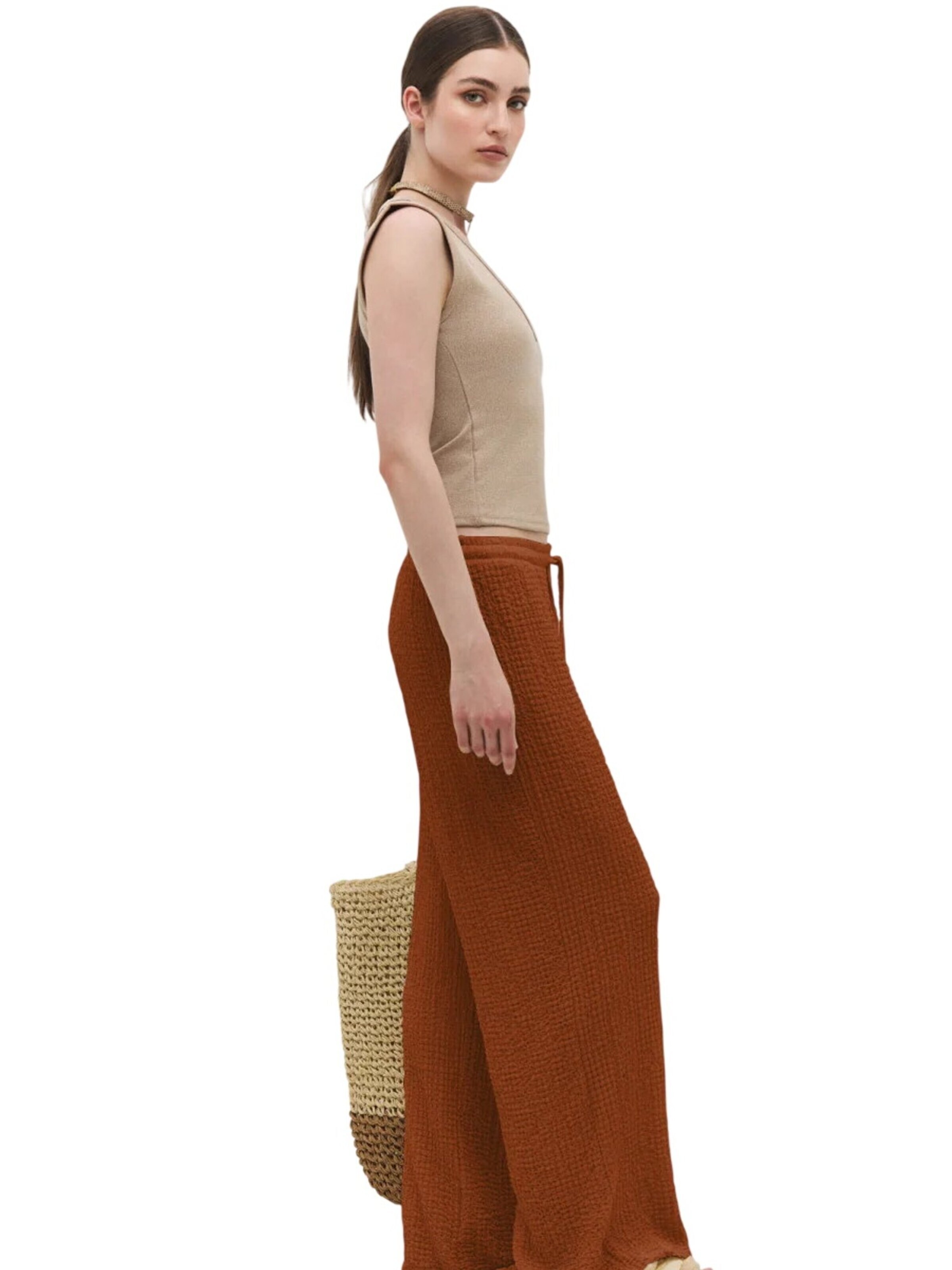 No Matter What Regular Broek in Bruin