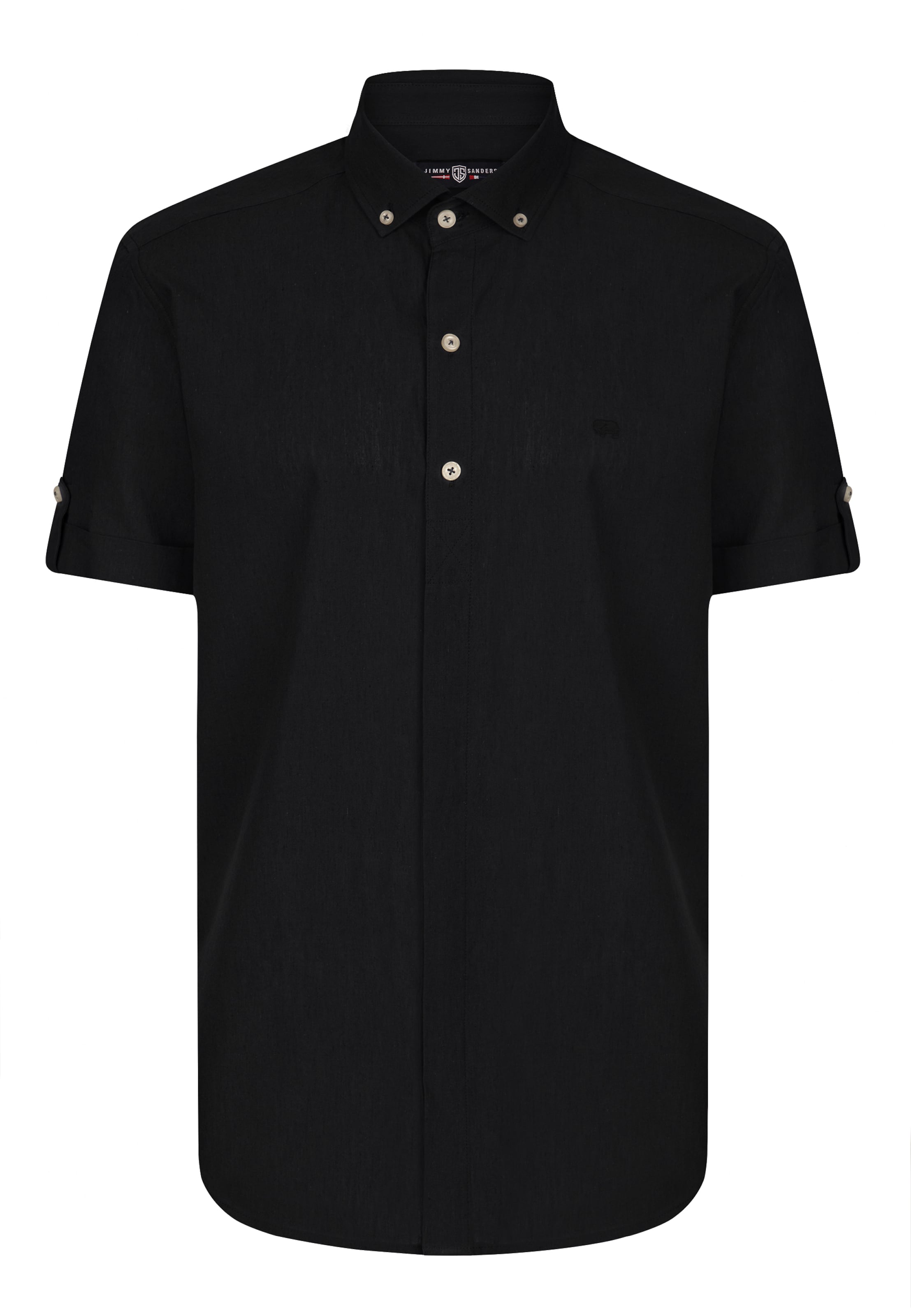 melns Jimmy Sanders Standarta piegriezums Krekls: no priekšpuses