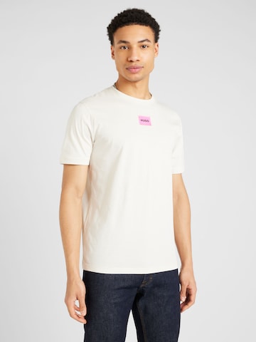 Maglietta 'Diragolino' di HUGO in bianco: frontale