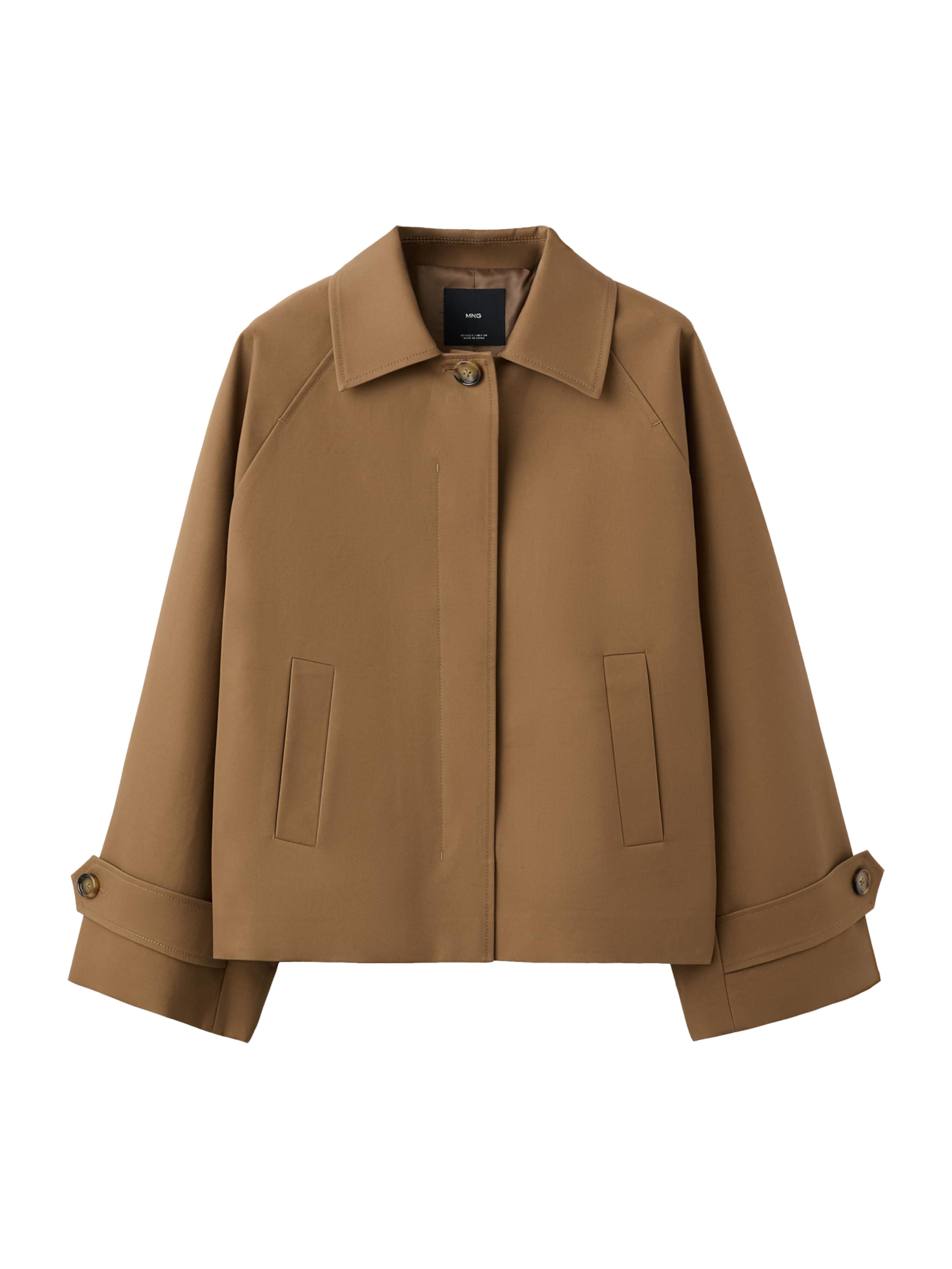 MANGO Between-season jacket 'Cuba' in Brown: front