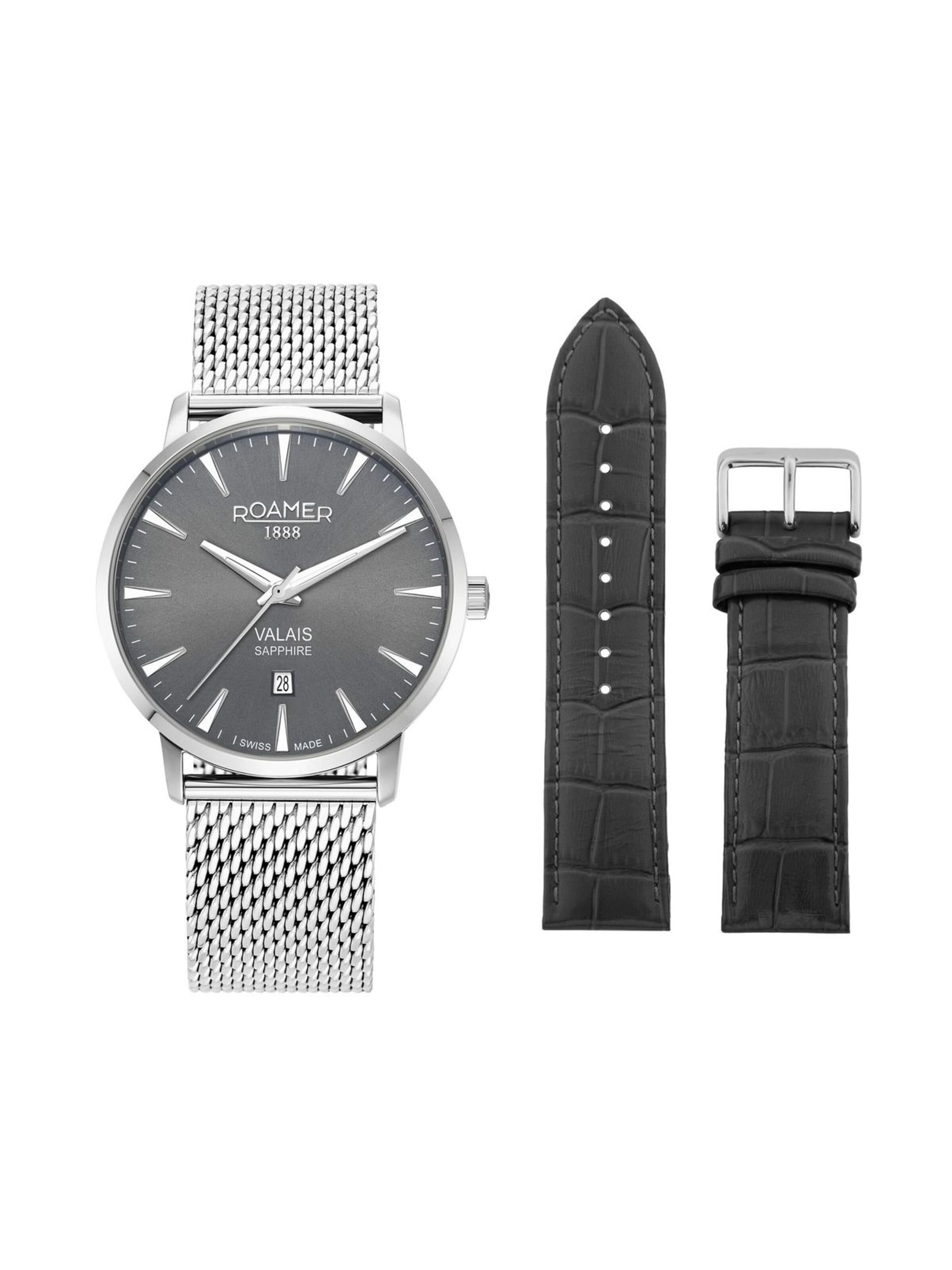 Montre à affichage analogique Roamer en gris : devant
