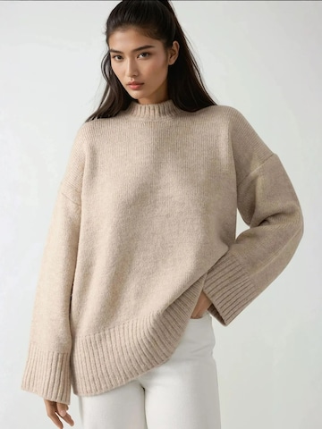 Hiccup Pullover in Beige: Vorderseite