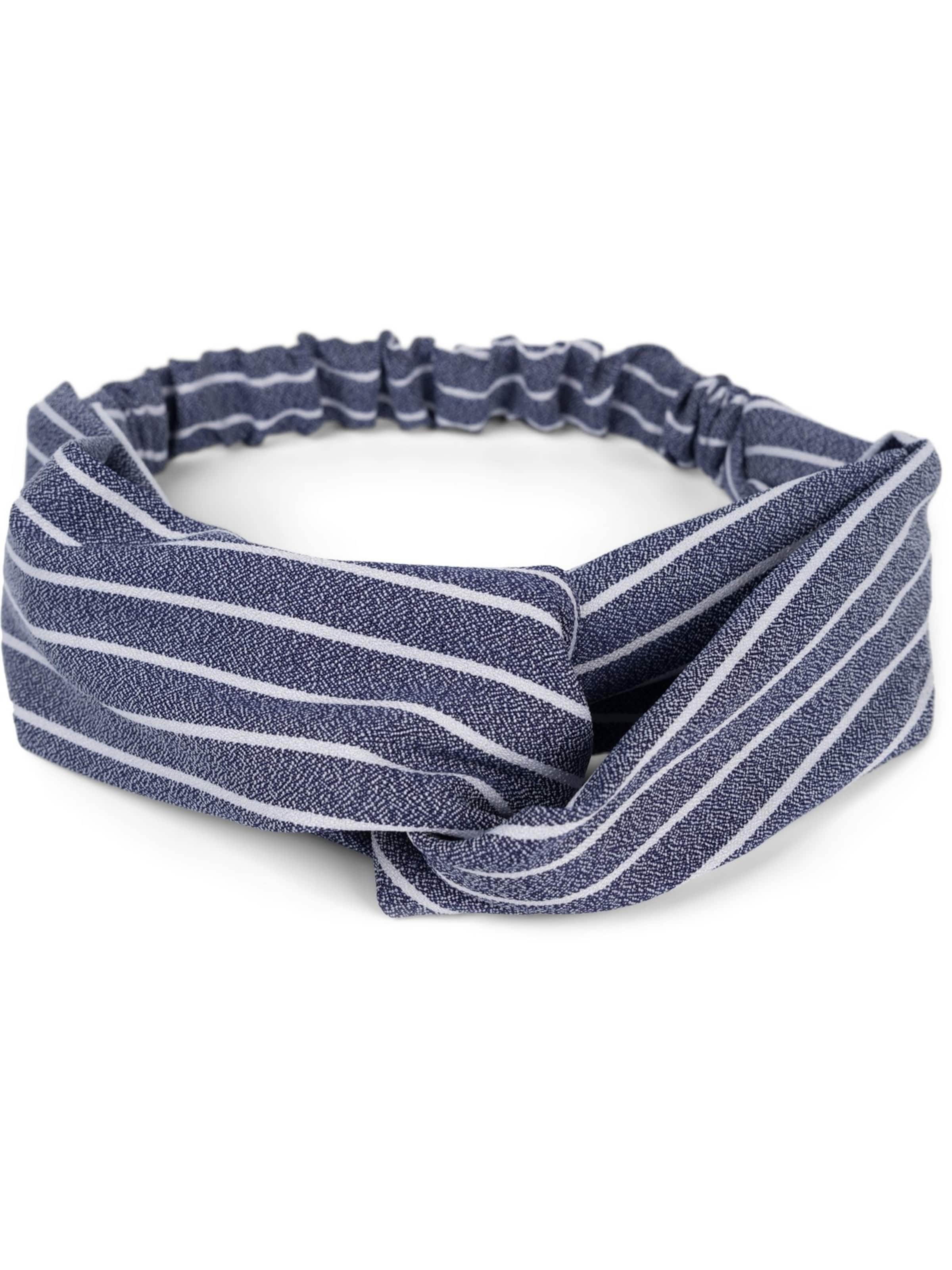 styleBREAKER Hair Jewelry 'Haarband mit Streifen Muster und Twist Knoten' in Blue: front