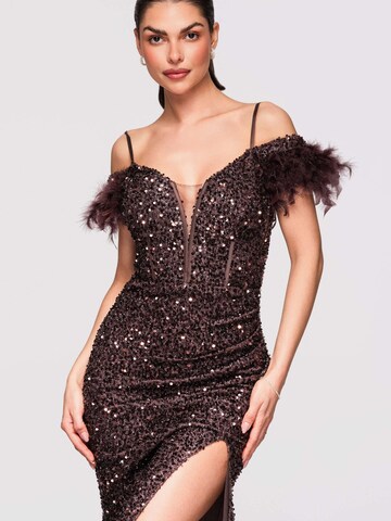 Robe de soirée Ombre en marron
