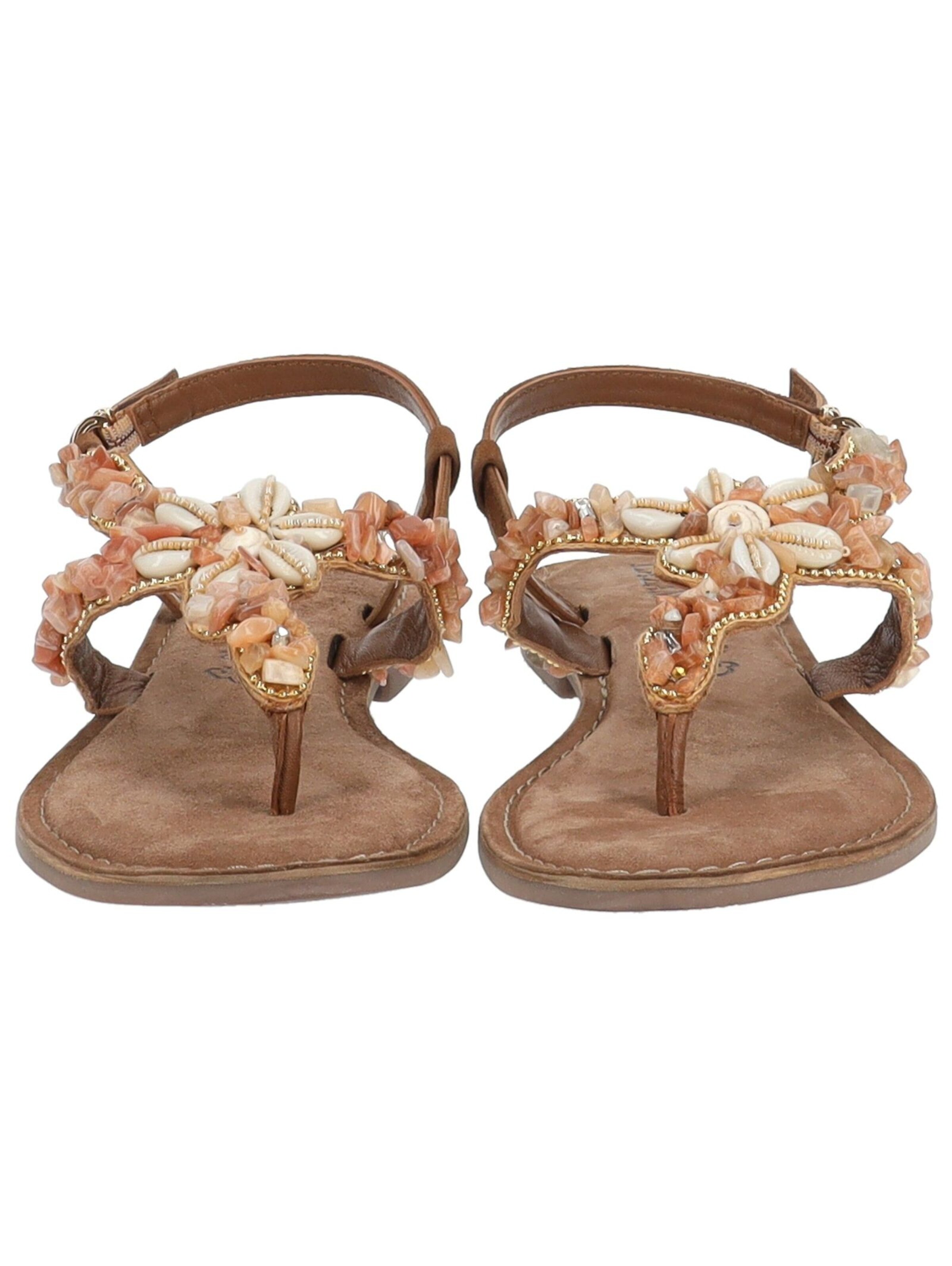 LAZAMANI T-Bar Sandals in Brown
