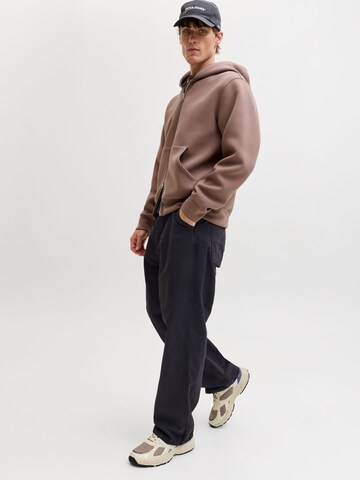 JACK & JONES Wide Leg Hose 'JPSTAlex' in Schwarz