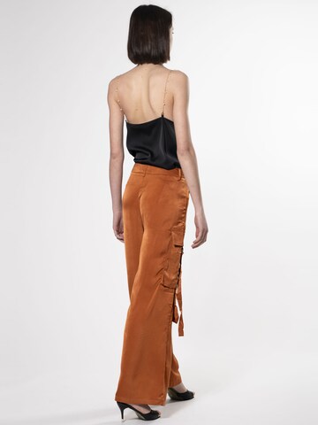 Influencer Wide Leg Cargobukser i brun