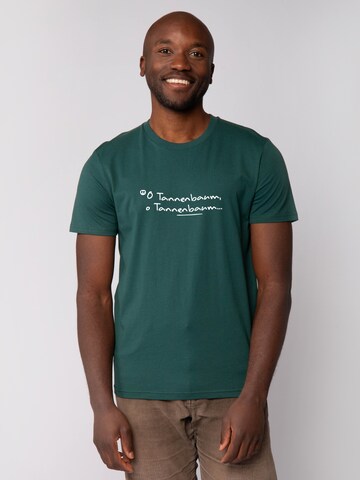 T-Shirt 'O Tannenbaum' Watapparel en vert : devant