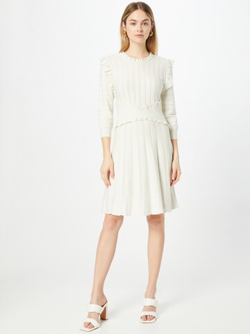 Twinset Knitted dress in White: front