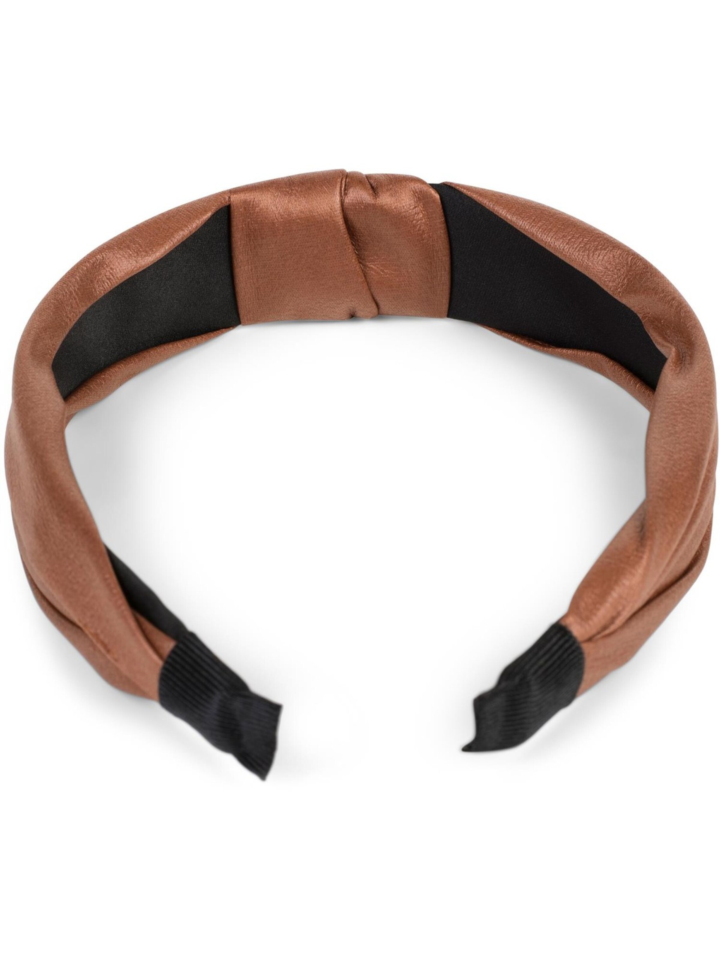 styleBREAKER Hair jewelry 'Haarreif Kunstleder Optik mit Knoten' in Brown