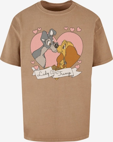 ABSOLUTE CULT Shirt ' Lady And The Tramp - Love' in Beige: voorkant