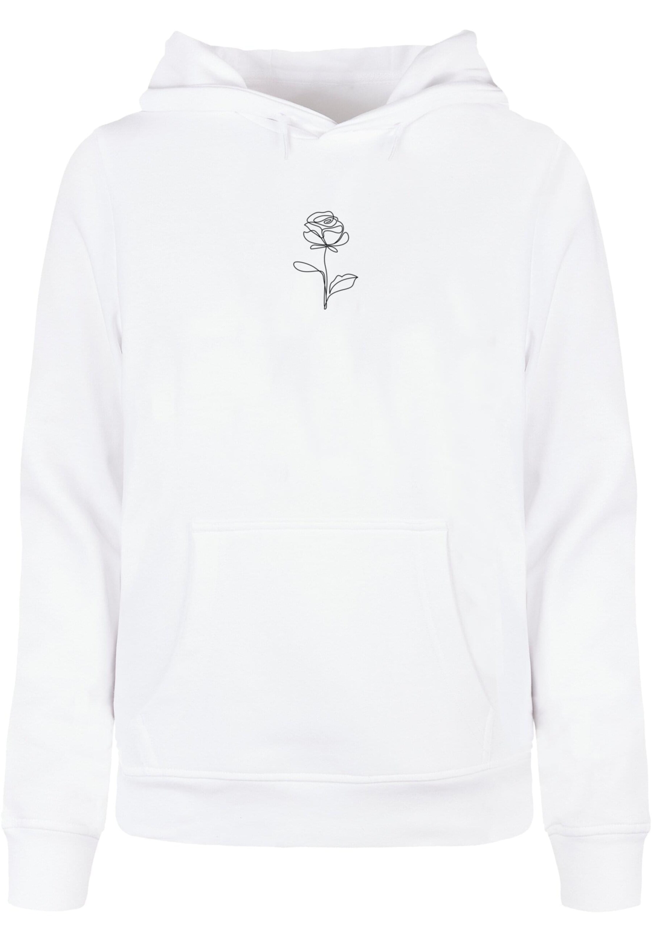 Merchcode Sweatshirt 'Rose' in Weiß: Vorderseite