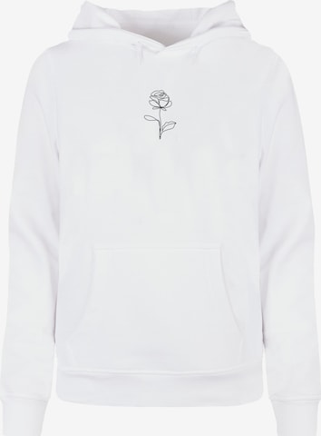 Sweat-shirt 'Rose' Merchcode en blanc : devant