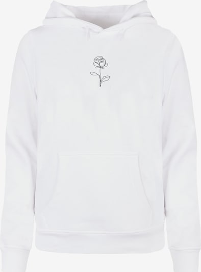 Merchcode Sweatshirt 'Rose' in schwarz / weiß, Produktansicht
