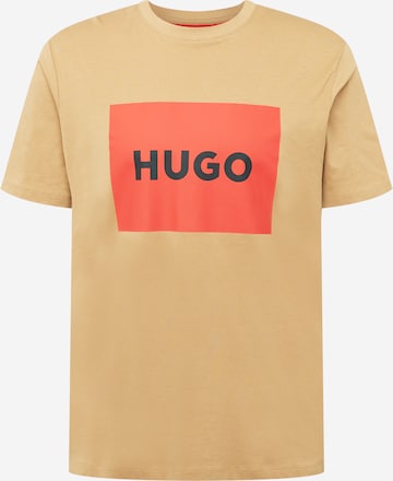 T-Shirt 'Dulive222' HUGO Red en beige : devant