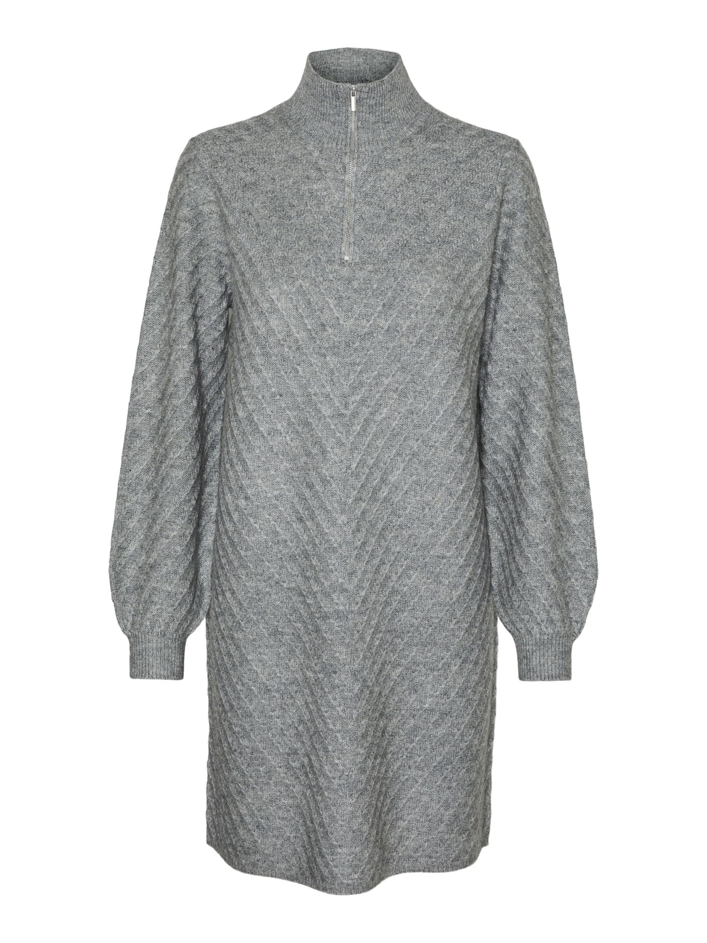 Robes en maille VERO MODA en gris : devant