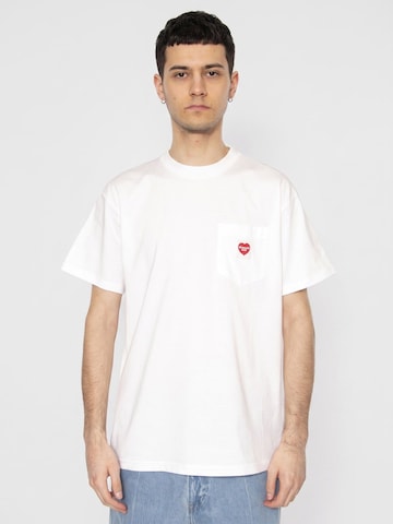 T-Shirt 'S/S POCKET HEART T-SHIRT WHITE/RED' Carhartt WIP en blanc