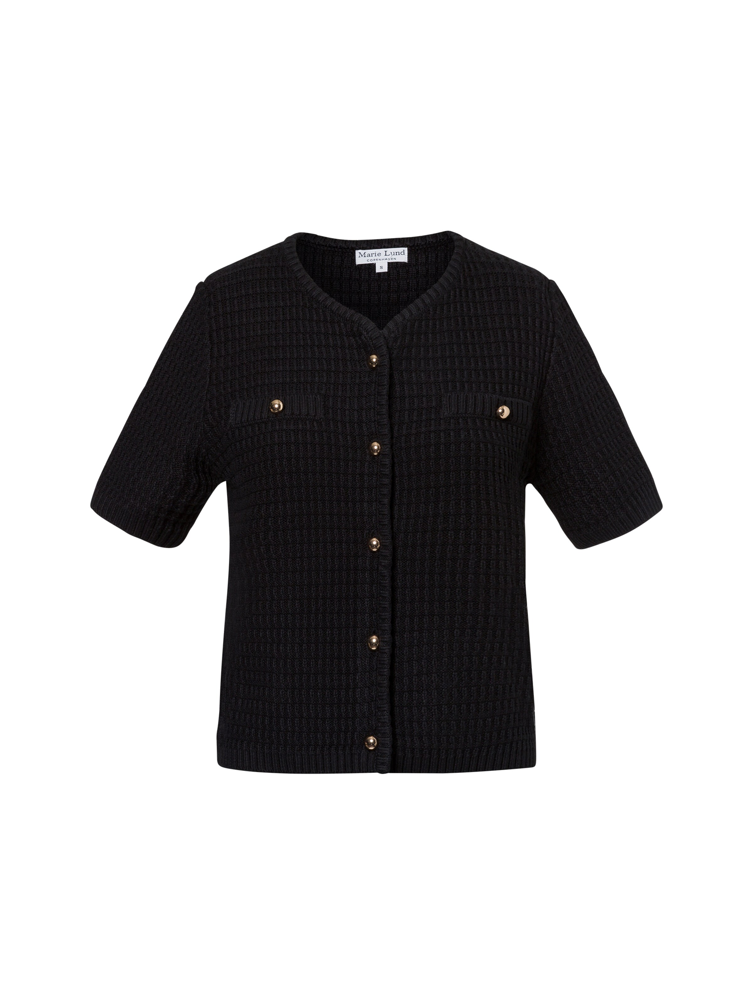 Cardigan Marie Lund en noir : devant