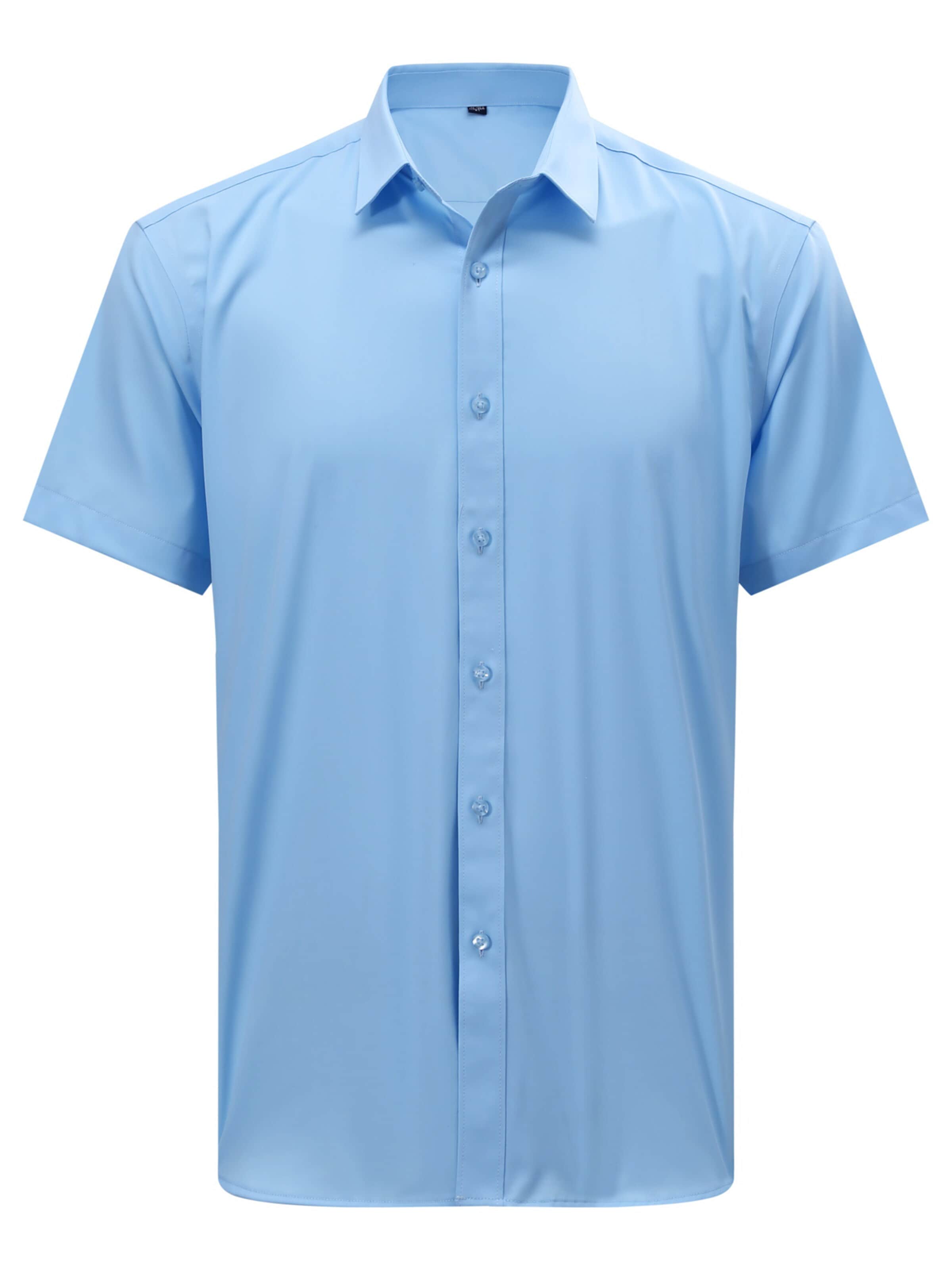 ALLTHEMEN Business Shirt 'Gelassenheit' in Blue: front