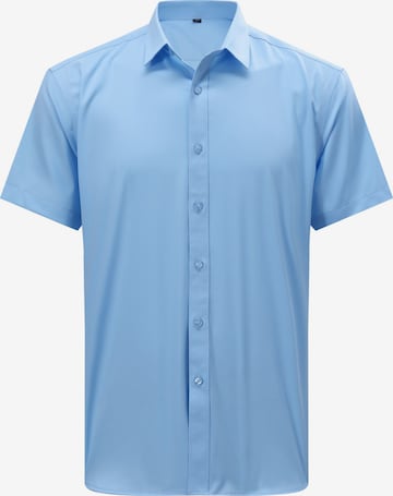 ALLTHEMEN Business Shirt 'Gelassenheit' in Blue: front
