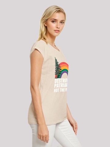 F4NT4STIC Shirt 'Internationaler Frauentag Feminismus und Umwelt' in Beige