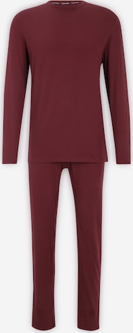 Calvin Klein Underwear Пижама длинная в Красный: спереди