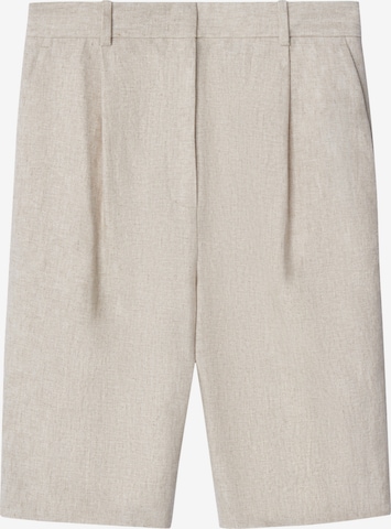 Adolfo Dominguez Loose fit Pleat-front trousers in Beige: front