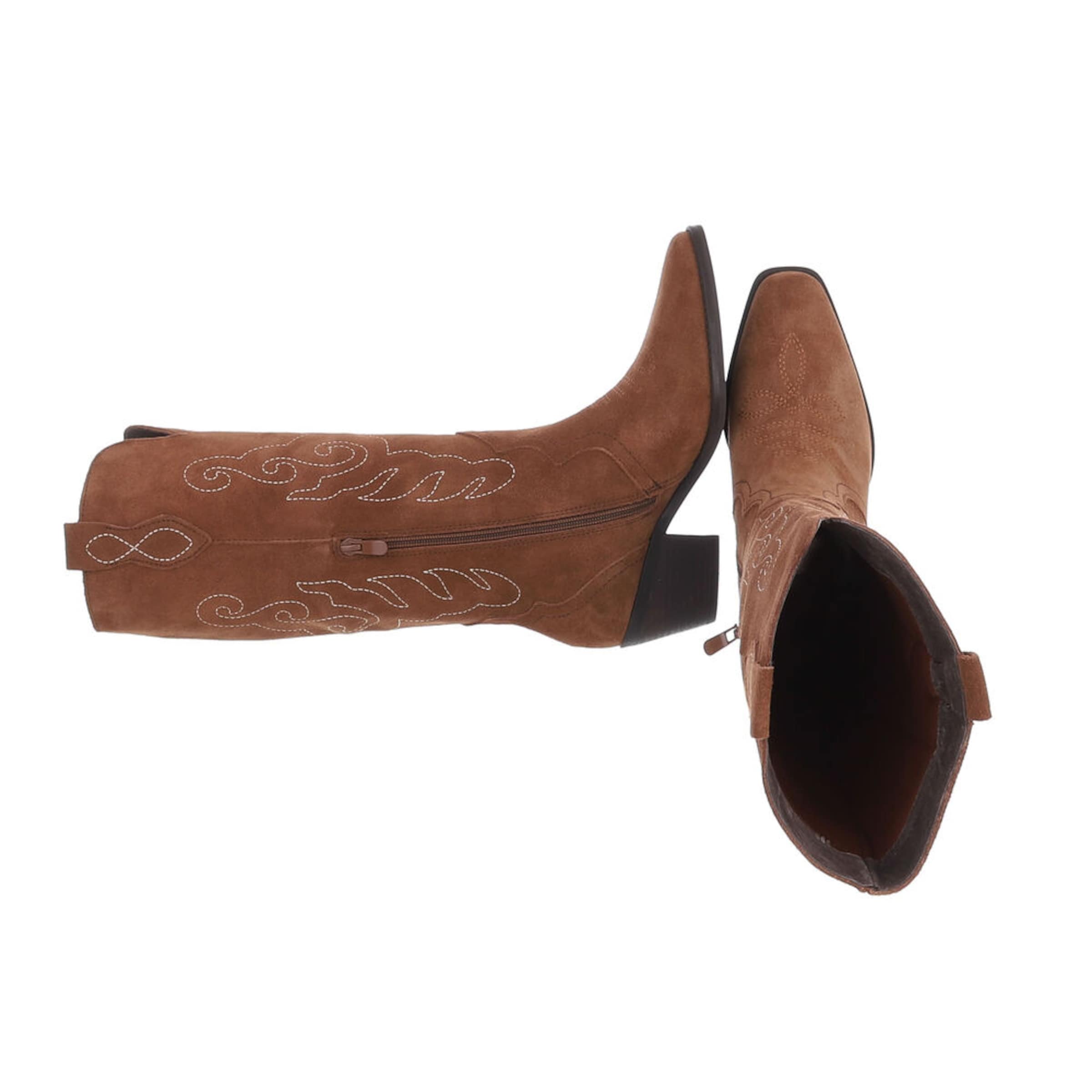 Ital-Design Cowboy Boots in Beige