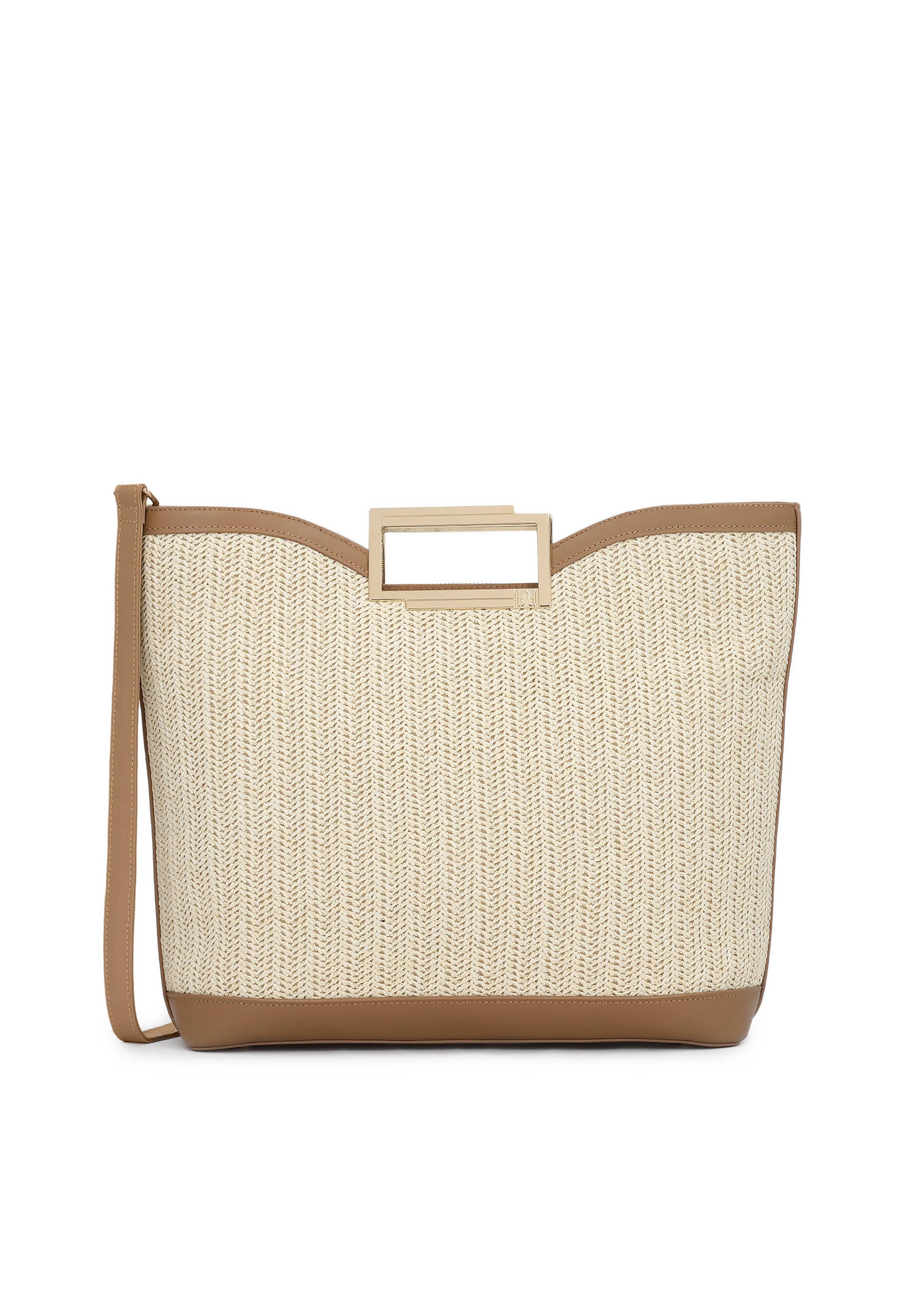 Kazar Handbag in Beige: front