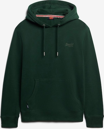 Sweat-shirt 'Essential' Superdry en vert : devant