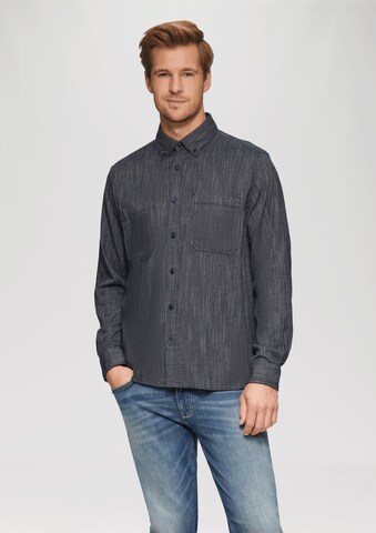 s.Oliver Regular fit Button Up Shirt in Blue: front