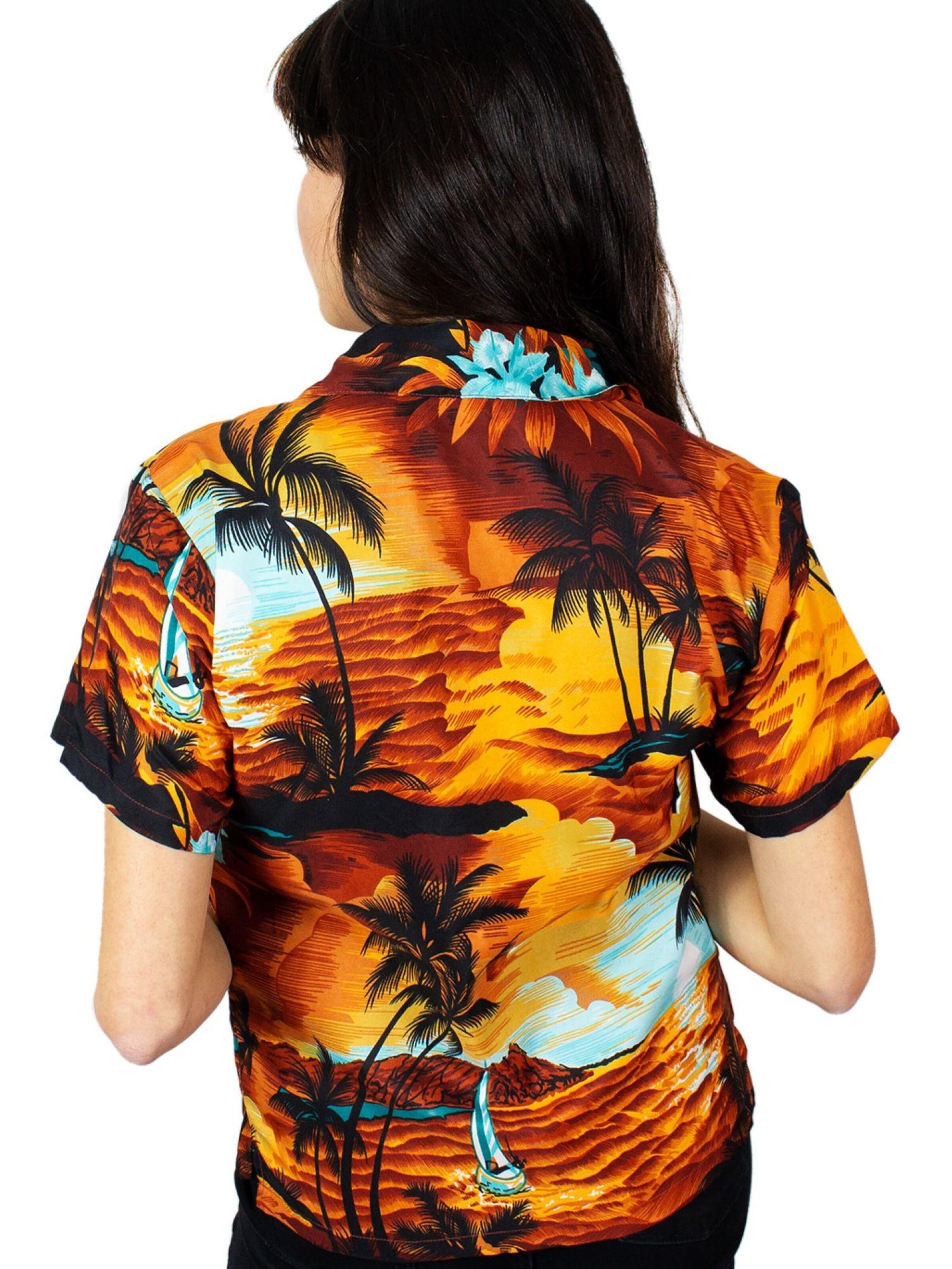 King Kameha Bluse 'Surf'‌‌‌‌‌‌‌‌‌ in Braun
