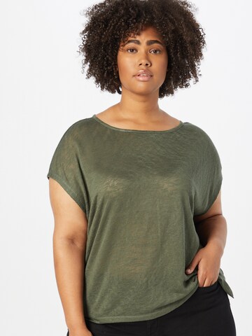 ABOUT YOU Curvy - Camisa 'Ester' em verde: frente