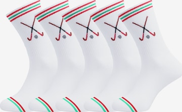 UNABUX Socks 'Touchdown' in White: front