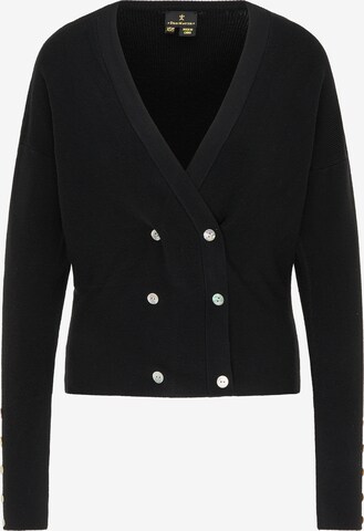 DreiMaster Klassik Knit Cardigan in Black: front