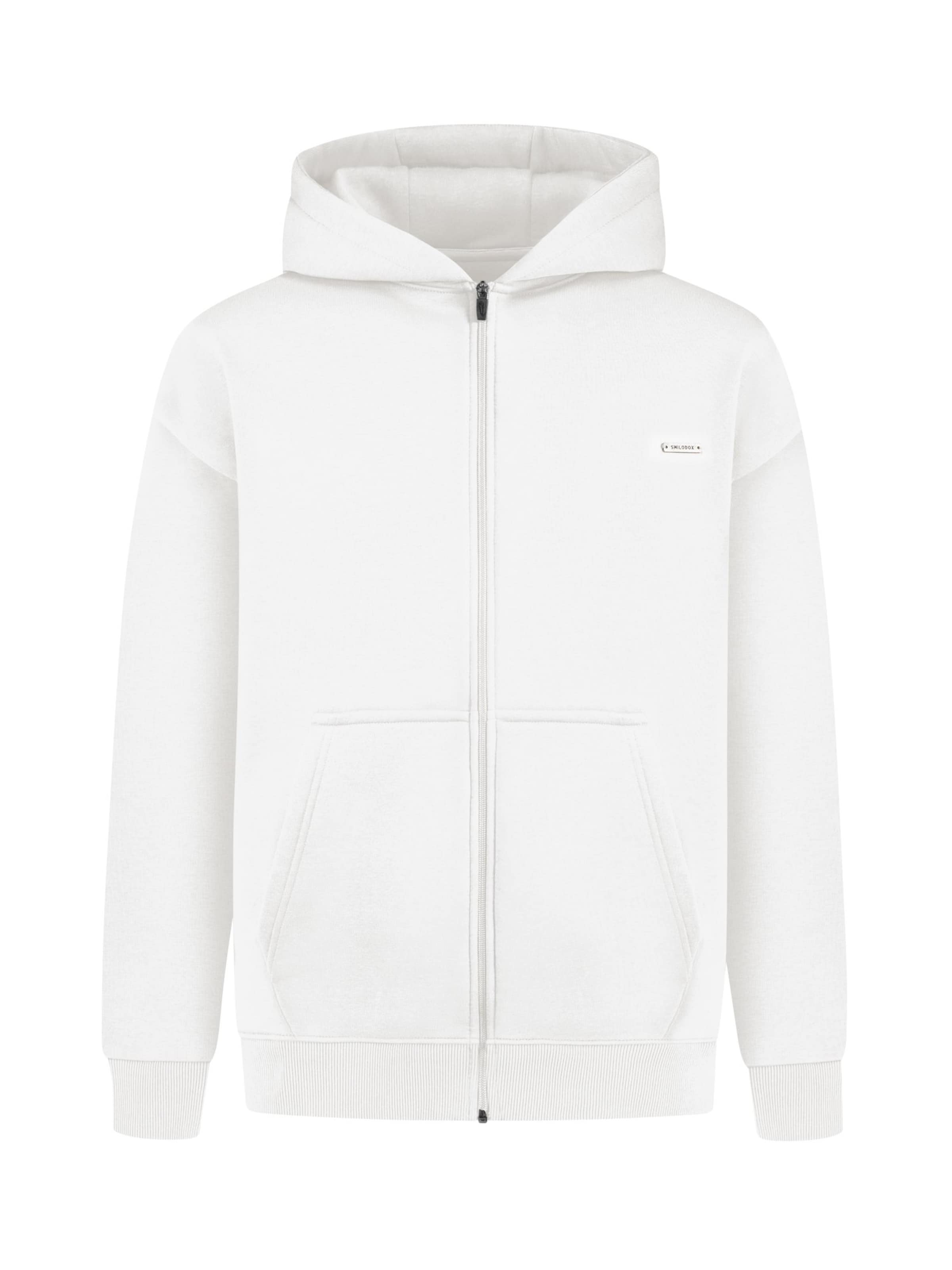 Smilodox Sweat jacket in White: front