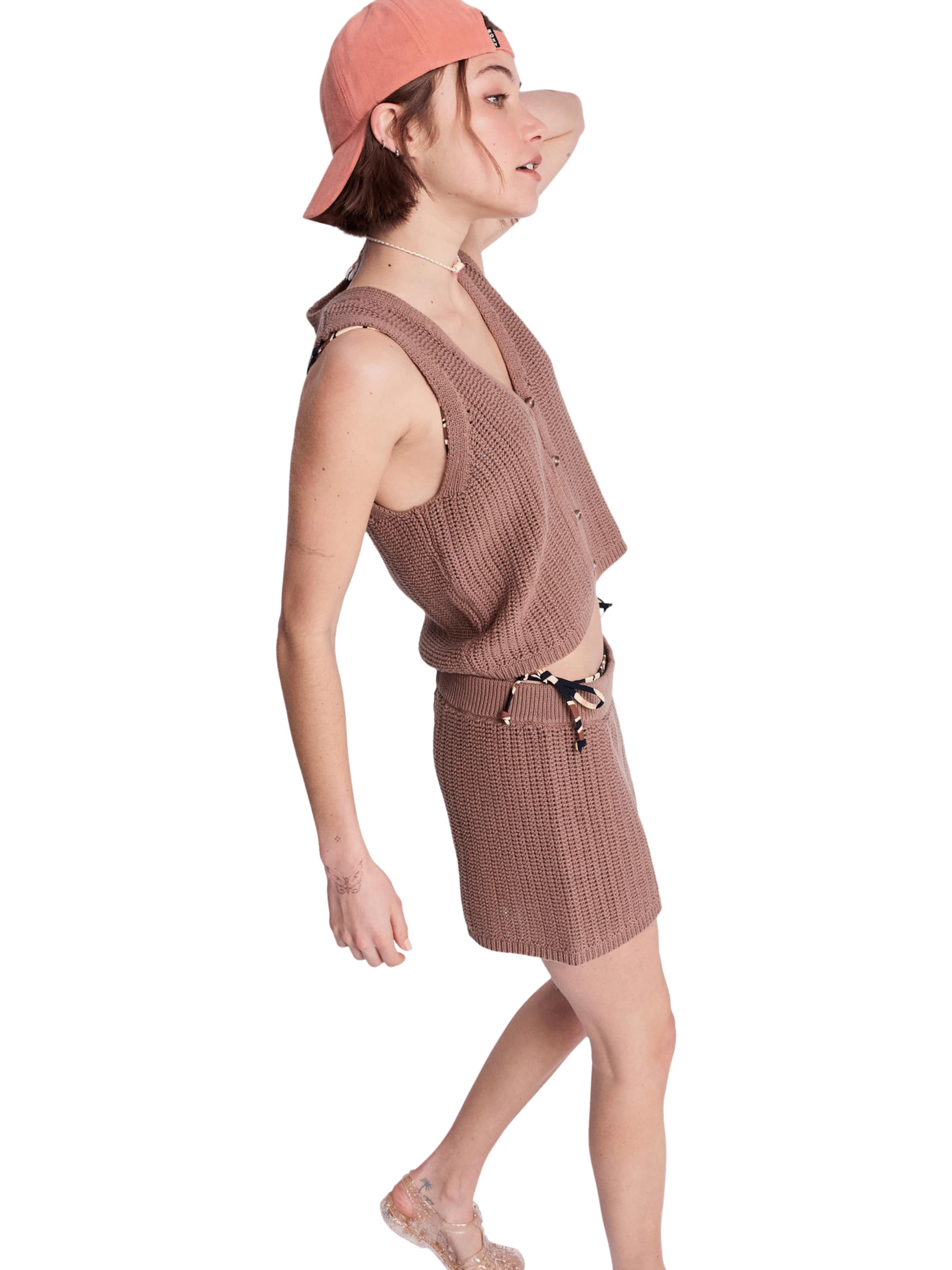 ROXY Свободный крой Штаны 'Beach Bungalow' в Коричневый