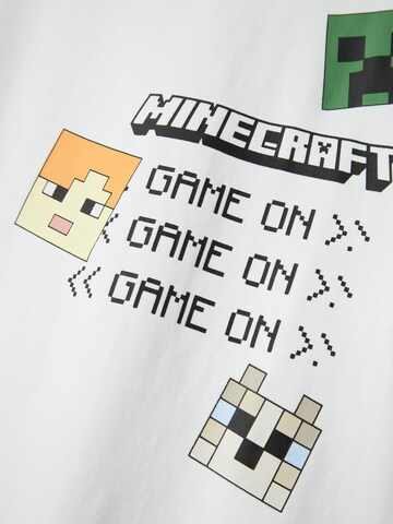 Tricou 'NKMJafar Minecraft' de la NAME IT pe alb