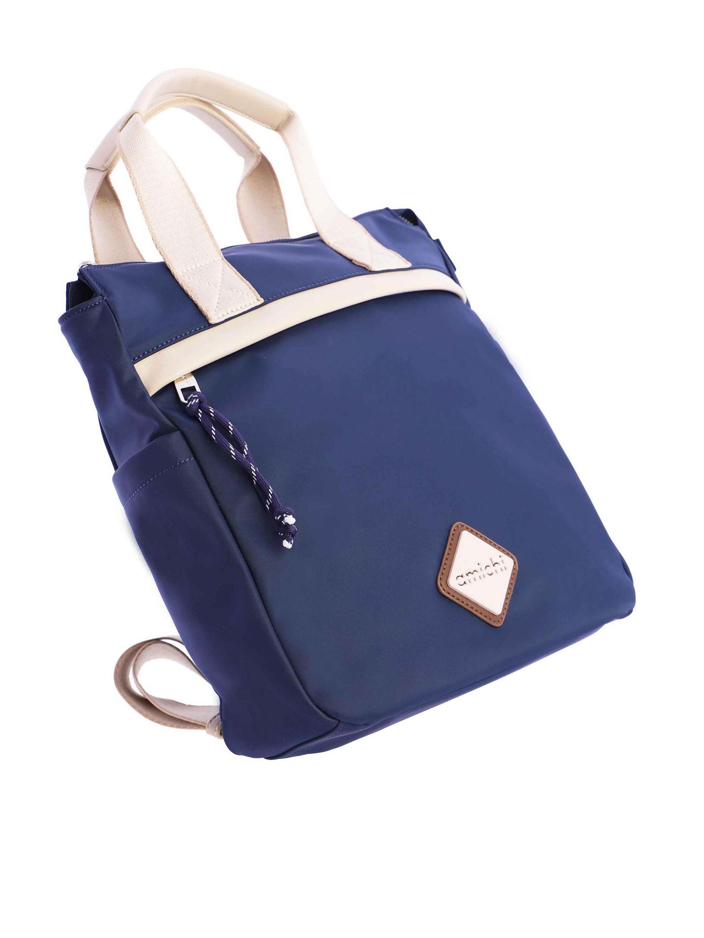 Amichi - Mochila 'Mochila para mujer Perla de nailon con cremallera' en azul