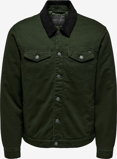 Only & Sons Φθινοπωρινό και ανοιξιάτικο μπουφάν 'LOUIS' σε σκούρο πράσινο, Άποψη προϊόντος