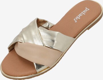 Palado Mules 'Okora' in Gold: front