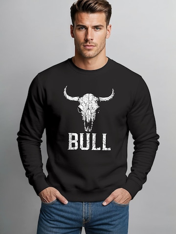 Neverless Sweatshirt 'Bull' in Schwarz