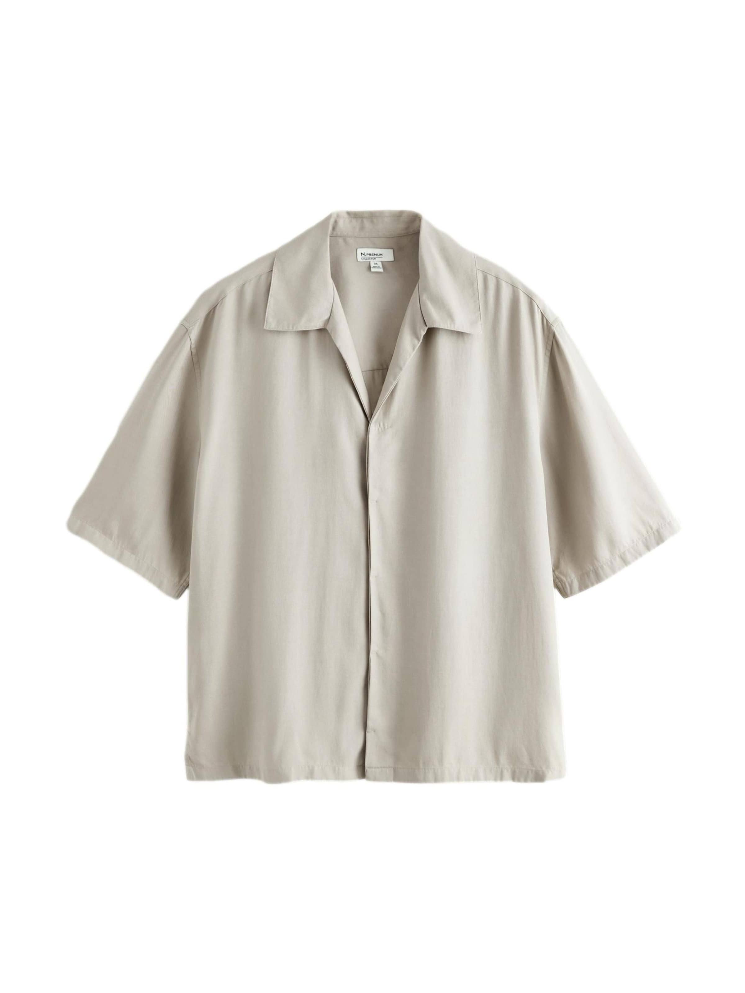 Next Comfort Fit Hemd in Beige: Vorderseite