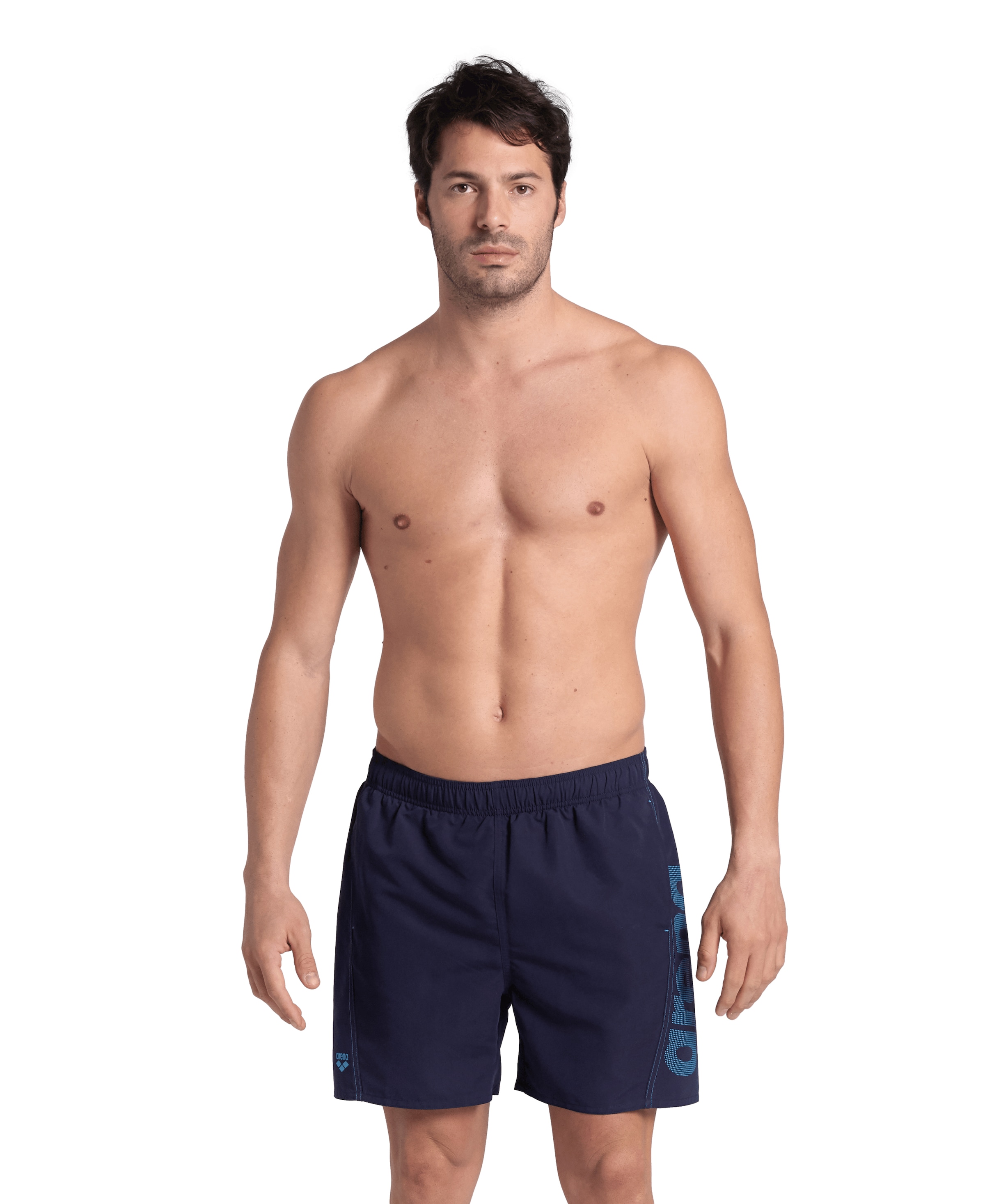ARENA Board shorts 'FUNDAMENTALS  LOGO BOXER' in Blue: front